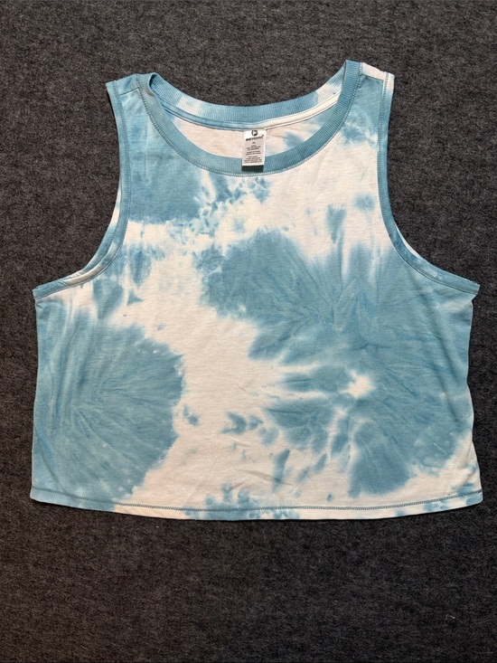90 Degree By Reflex Tops - 90 Degree By Reflex Sky Blue Tie-Dye Tank Top